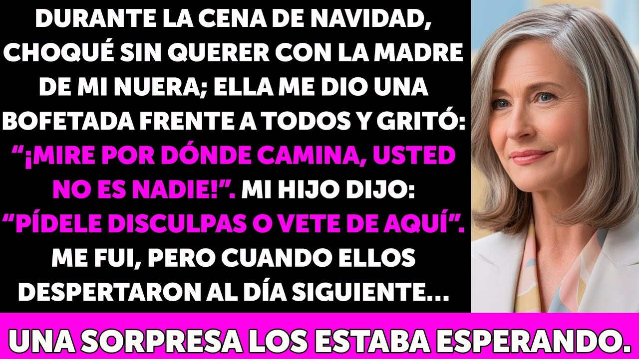En la cena de Navidad, la madre de mi nuera me dio una bofetada y mi propio hijo se puso en mi contr