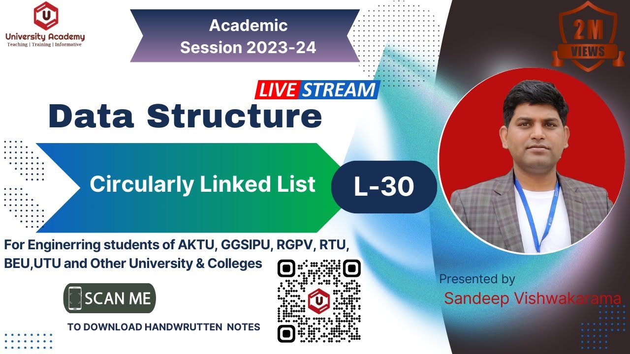 DSUC30: Circular Linked List Operations | Insertion, Deletion, and Traversal of the Circular List