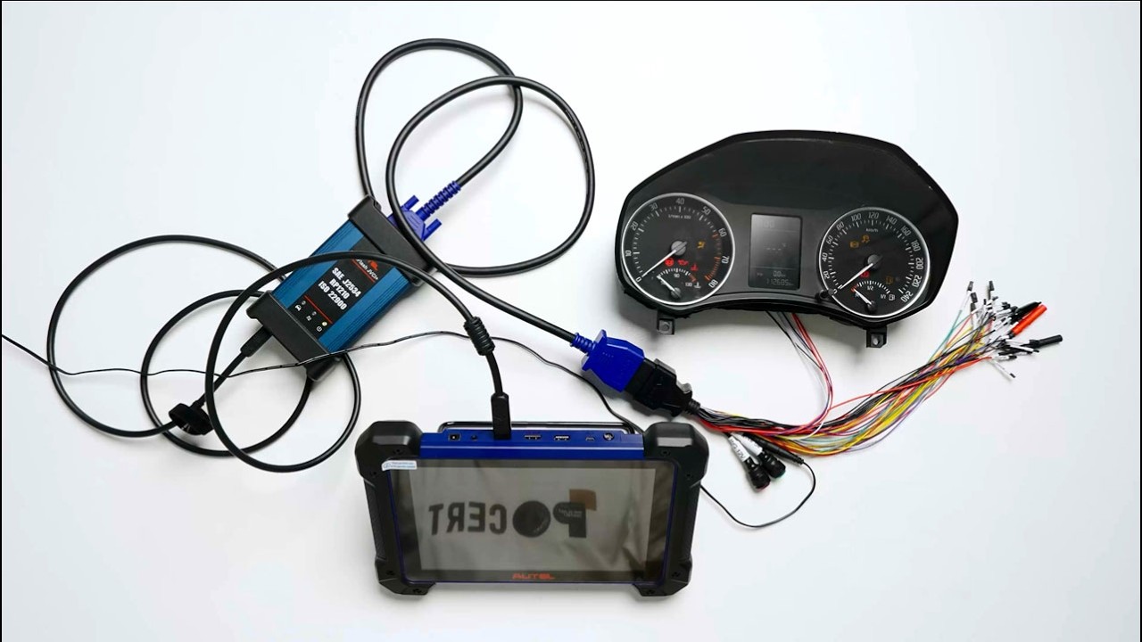 Autel IM608 and Godiag OBD2 Jumper Diagnose Skoda IMMO4 NEC24C32  Cluster- OBDII365