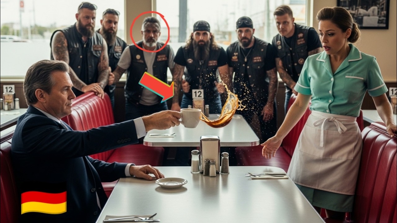 Millionär warf heißen Kaffee auf eine Kellnerin – die Biker an Tisch 12 konnten nicht still bleiben