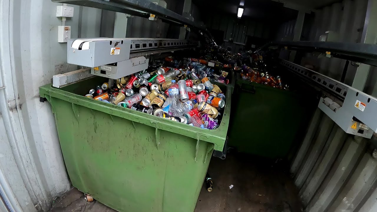 A Look Inside The Recycle Machine As We Put 4210 Units In To Recycle
