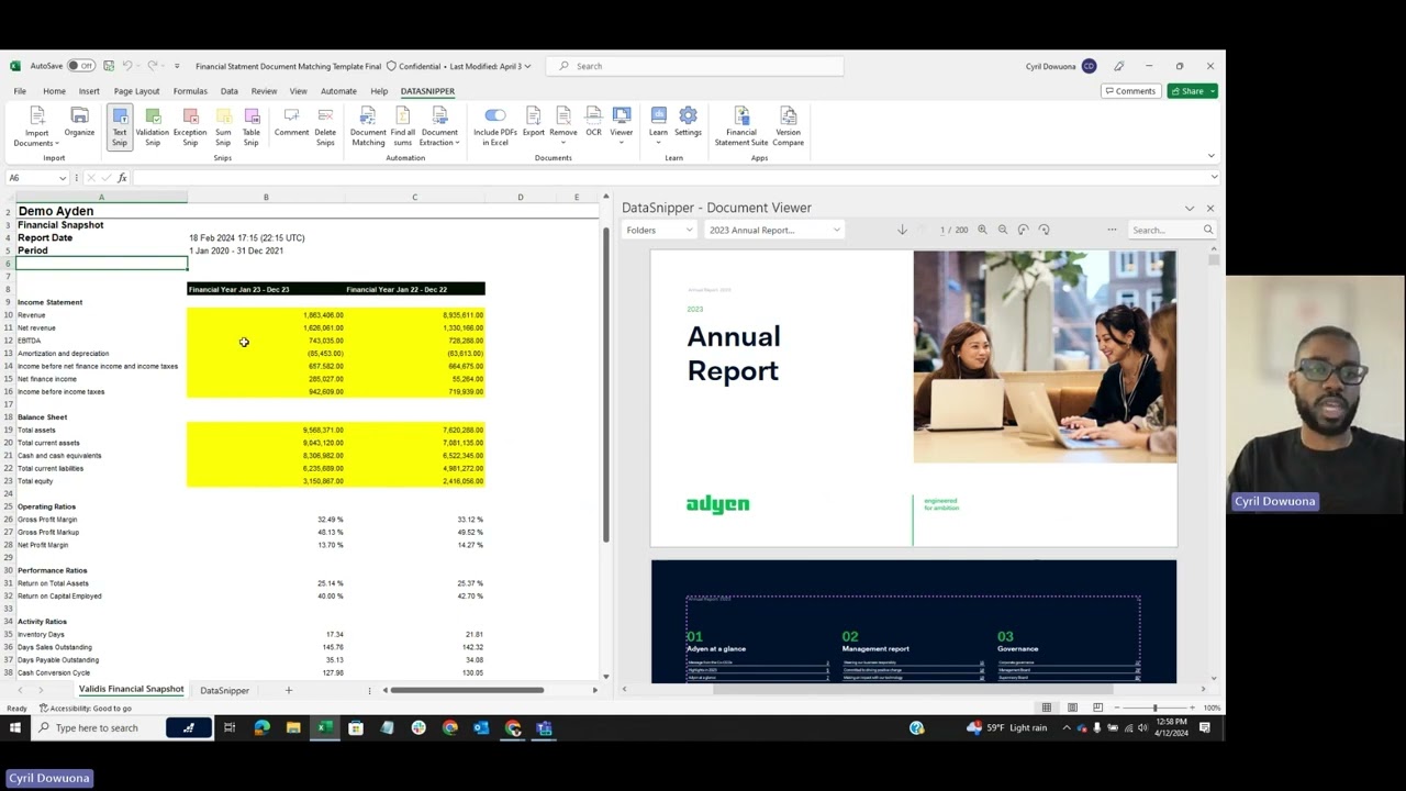 Validis x DataSnipper Demo