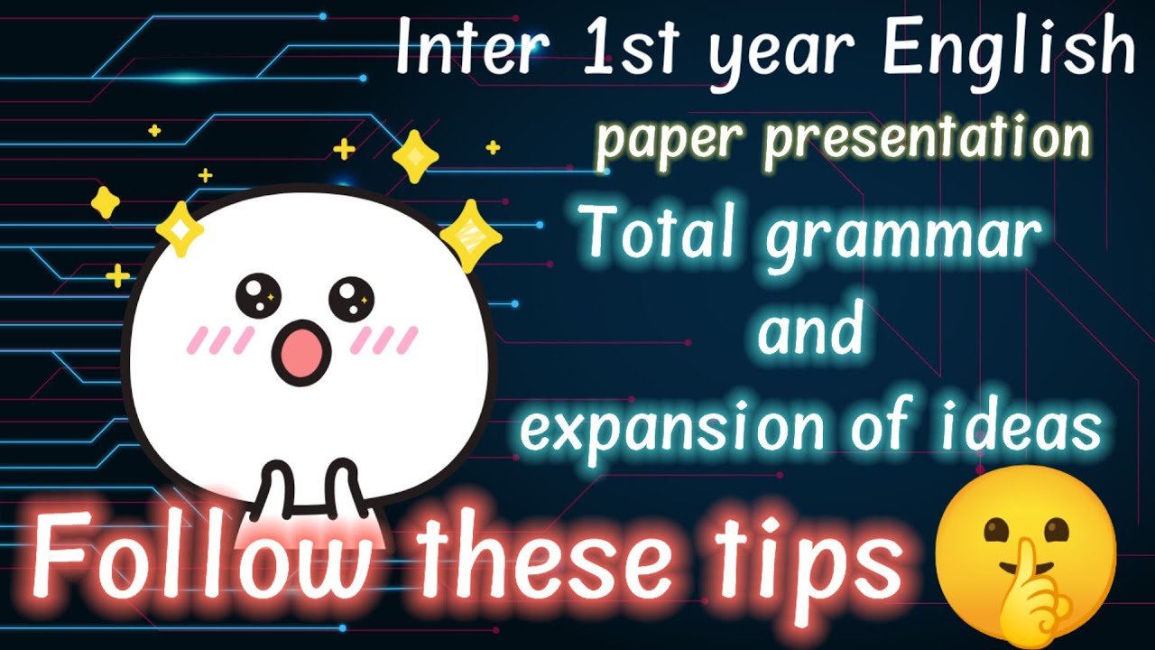 Inter 1st year paper pattern presentation part 3 how to write English exam for full marks 