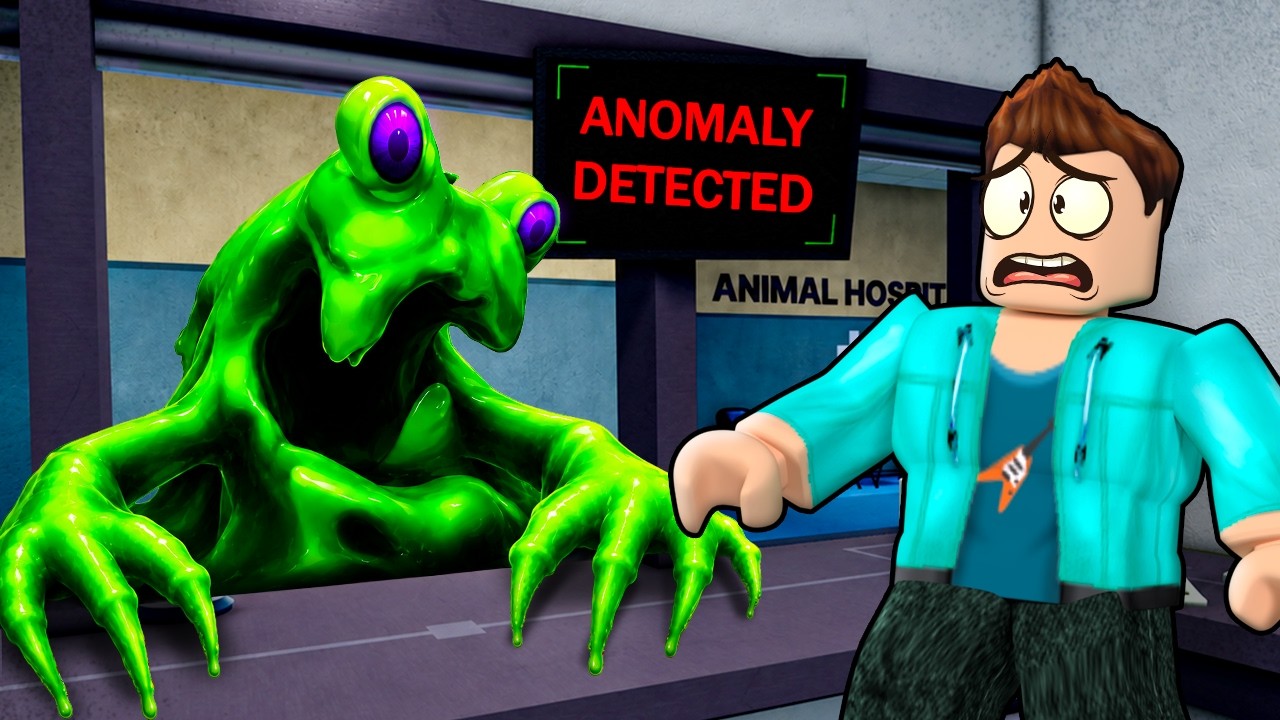 WE GOT ATTACKED BY SLIME MONSTER IN ANIMAL ANOMALY HOSPITAL ROBLOX !!