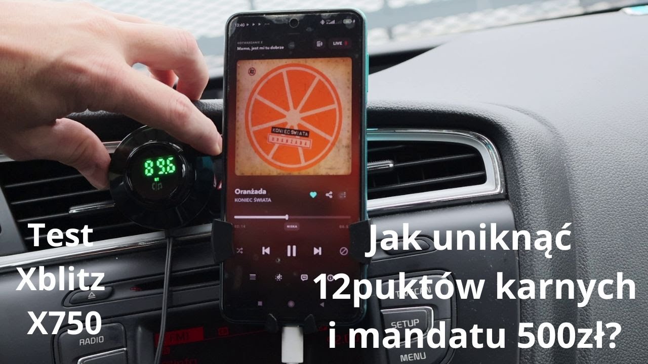 Jak nie dostać mandatu za rozmowę przez telefon? Test Transmitera FM 3 w 1 - Xblitz X750