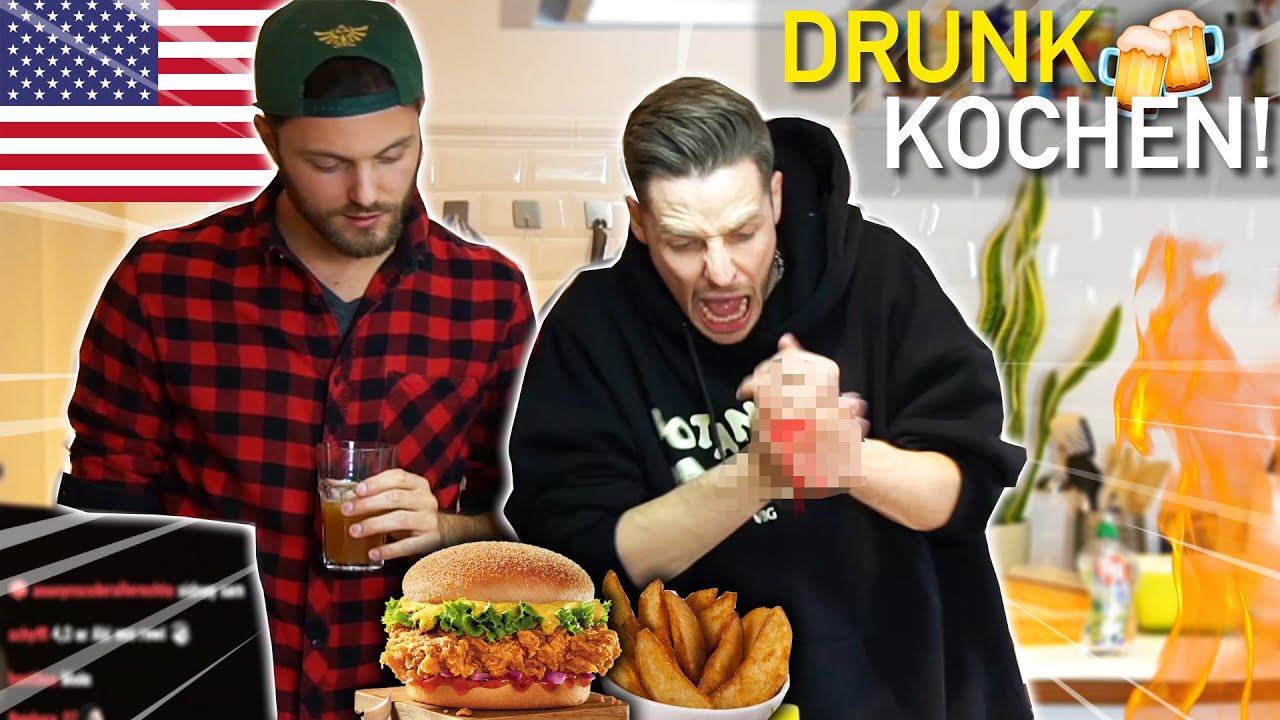 Rewi schneidet sich wieder in den Finger | Drunk Kitchen ist schmerzhaft heute