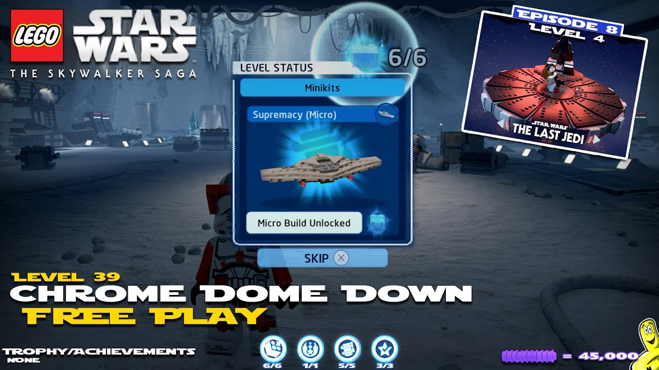 Lego Star Wars The Skywalker Saga: Lvl 39 Chrome Dome Down FREE PLAY - HTG