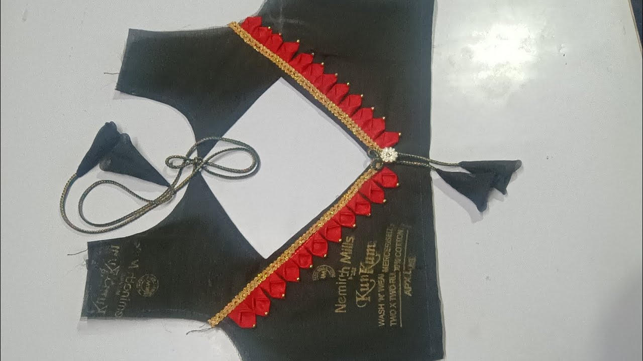 Very beautiful back neck blouse design 