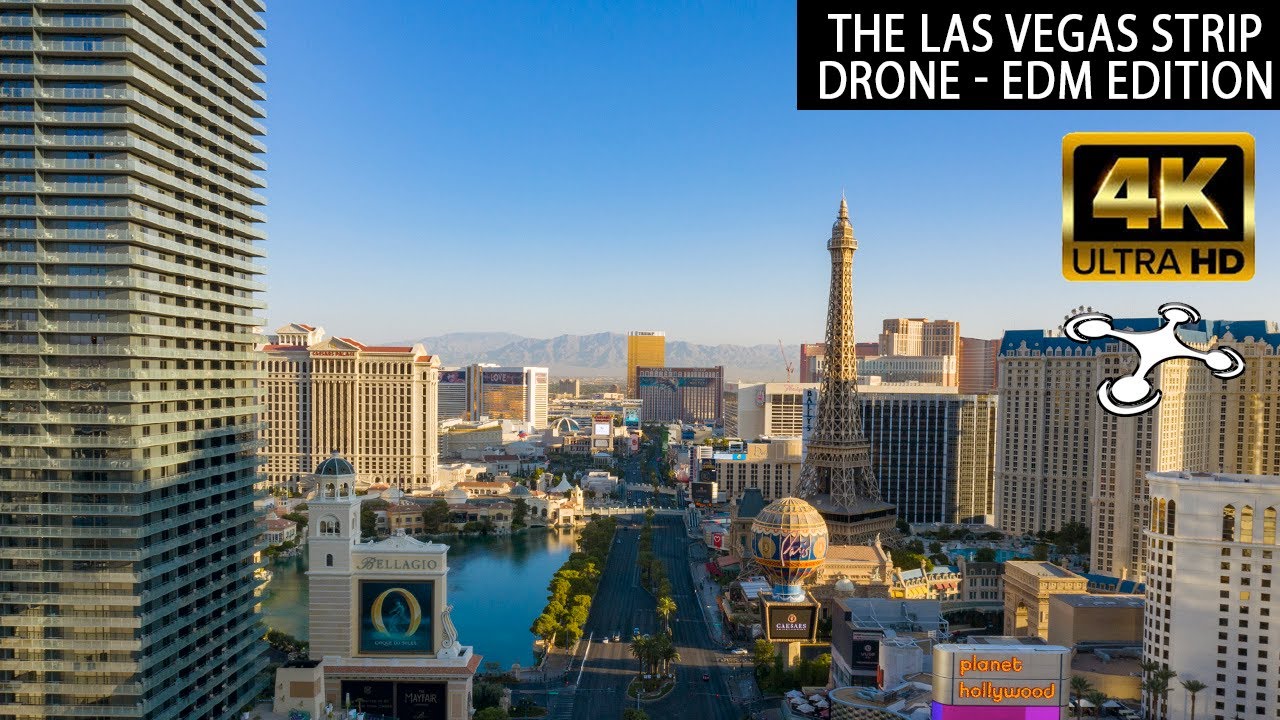 Las Vegas Strip Drone Aerial Footage | EDM Vegas Party Edition | Las Vegas Drone Part 107 Pilot