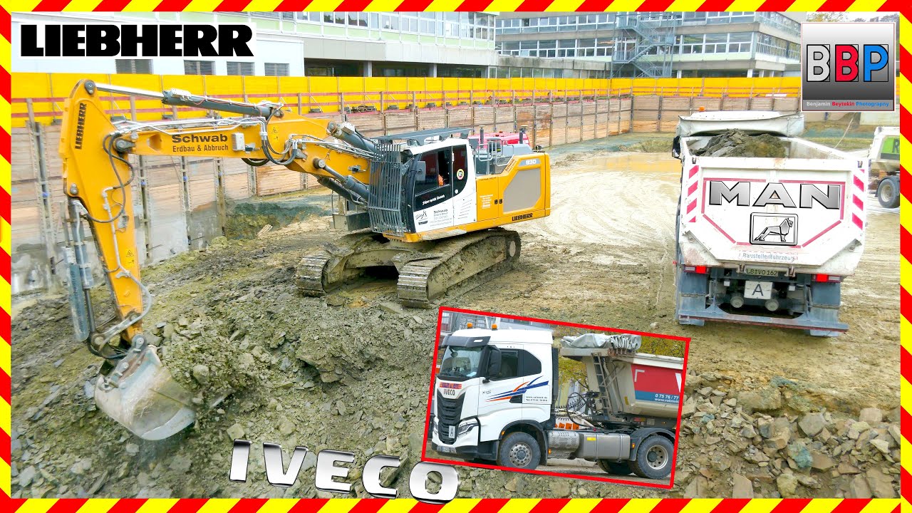 ⚠️ Liebherr R 930 VA & Sattelkipper #excavator #liebherrbagger #digger