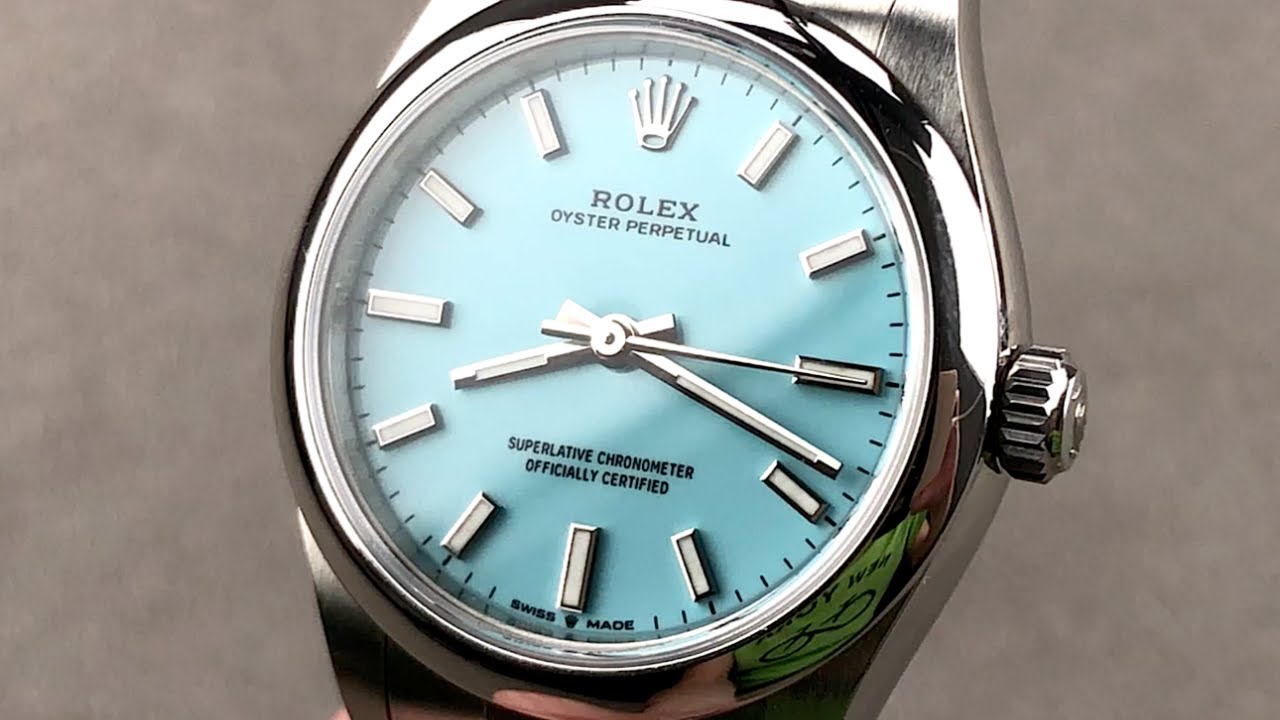 2021 Rolex Oyster Perpetual 31mm Turquoise Blue Dial 277200 Rolex Watch Review
