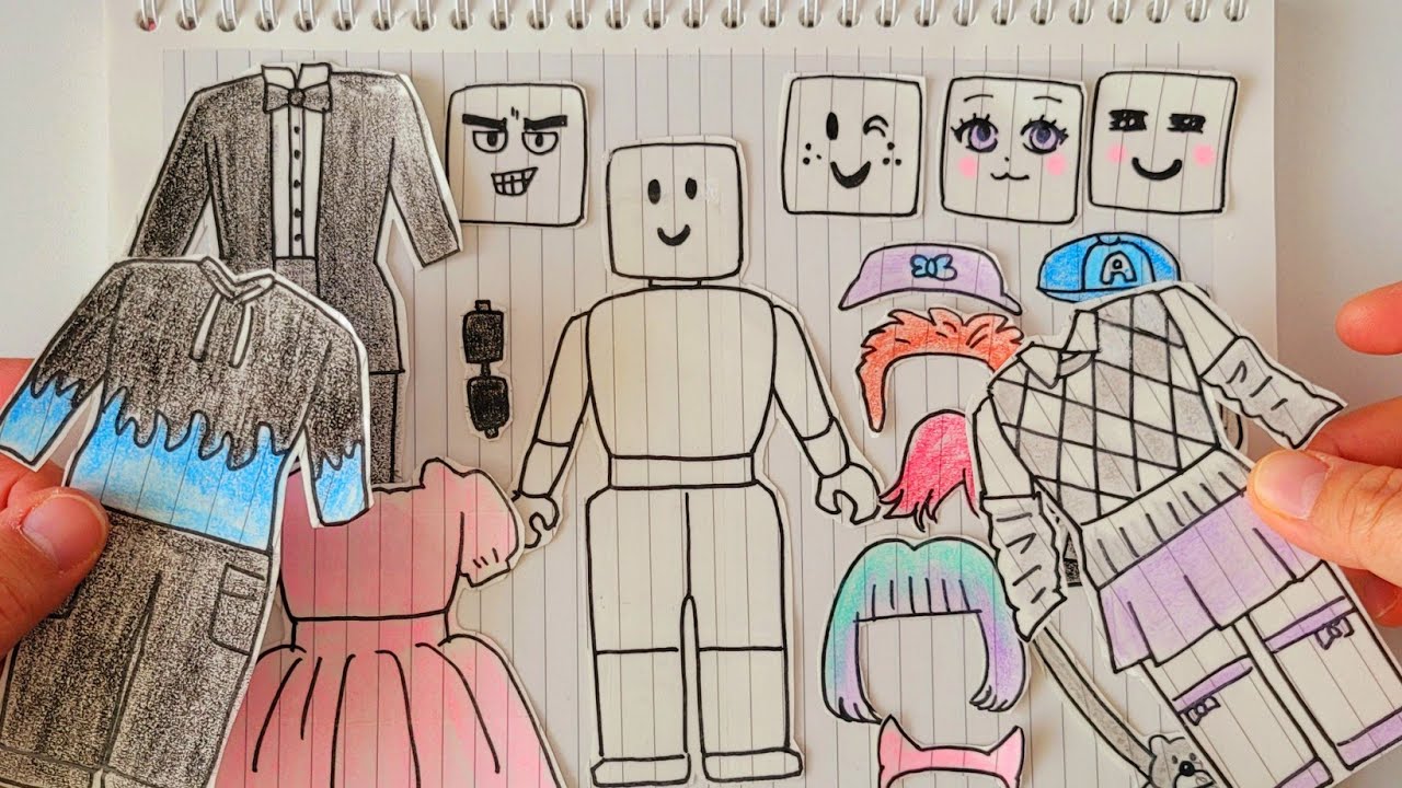 🎀paperdiy🎀  Roblox Paper Doll 2 🔲 로블록스 종이인형 놀이 2