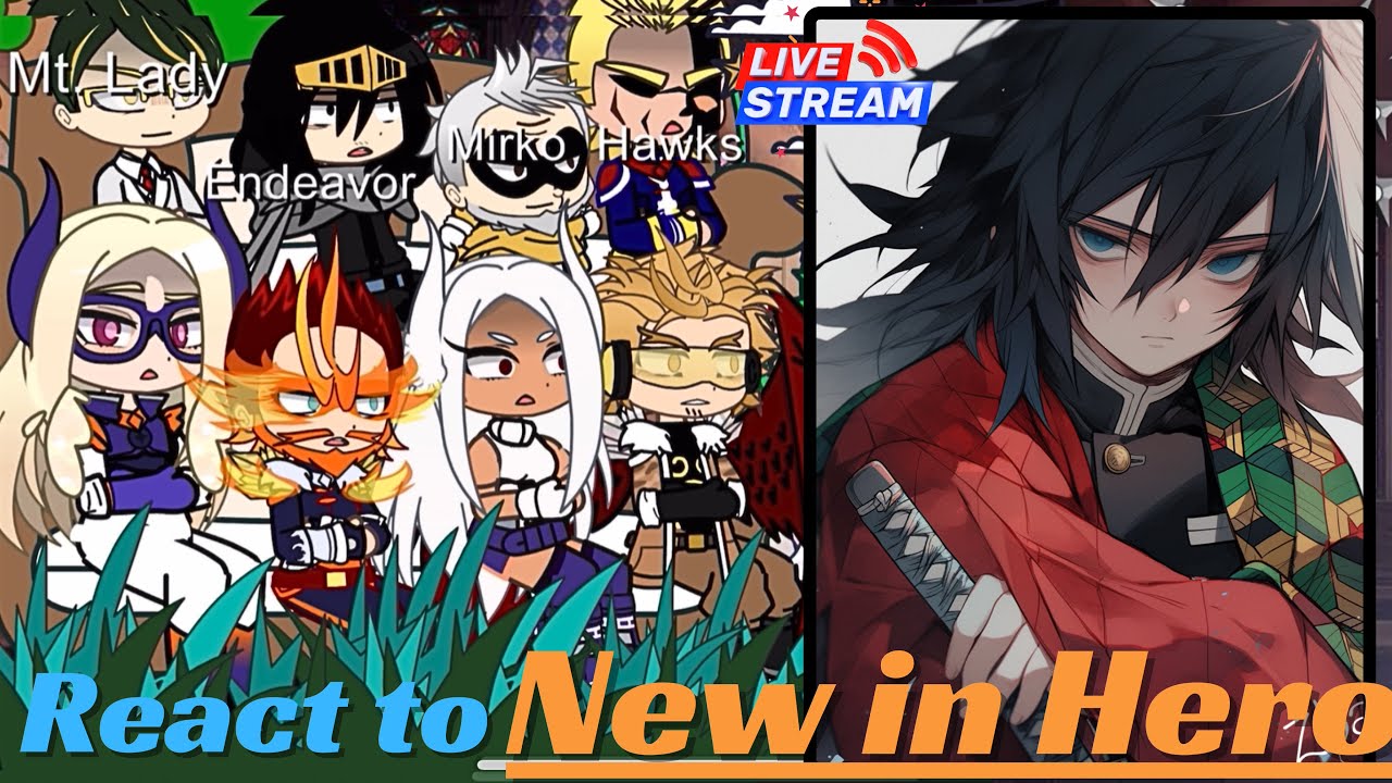 Pro heroes react to giyuu tomioka as the new pro hero | MHA BNHA | demon slayer | Gacha
