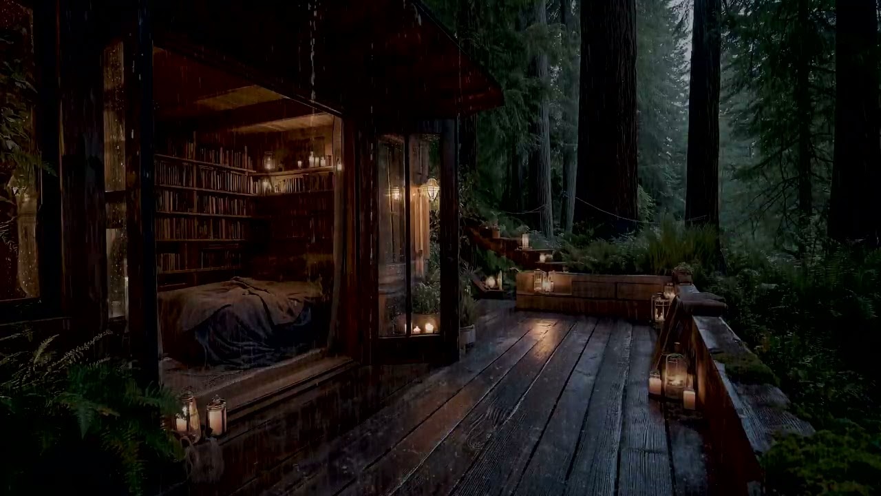 Best Rain in the Forest at Night 🌲 Deep Sleep Rain Sounds for Relaxing Rest