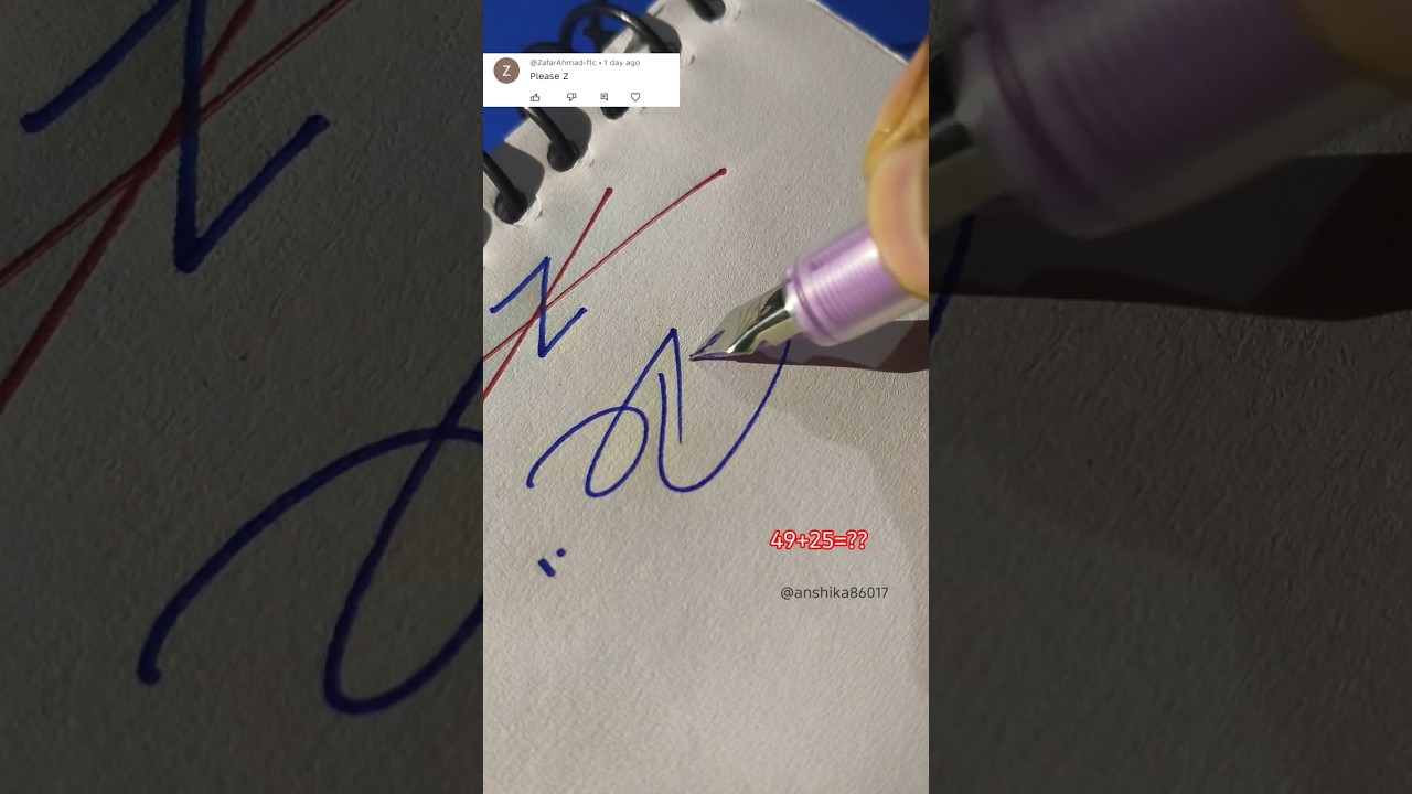 How to make sign letter Z? #Z signature style#calligraphy #z