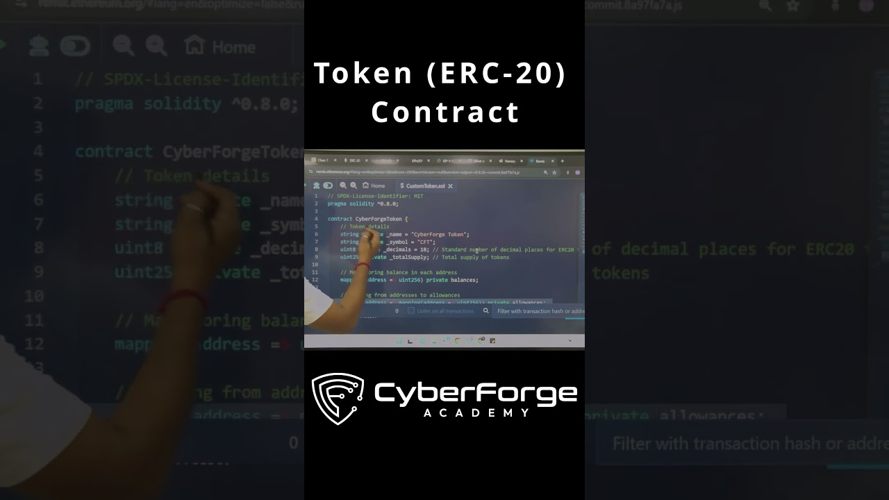 How to write a smart contract to create Tokens? #cybersecurity #ethicalhacking #ytshorts