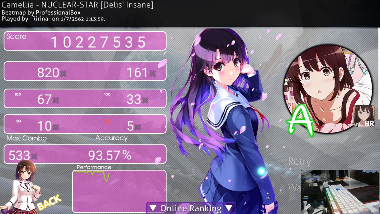 osu! liveplay Camellia - NUCLEAR-STAR (ProfessionalBox) [Delis' Insane]