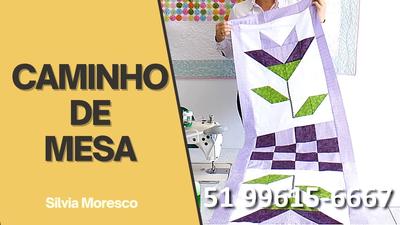 Caminho de mesa de patchwork com Silvia Moresco Ponto Certo