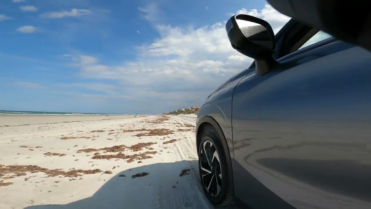 2023 Mitsubishi Outlander S-AWD in Mud Mode | Driving Matanzas Beach Florida Sand and Seaweed