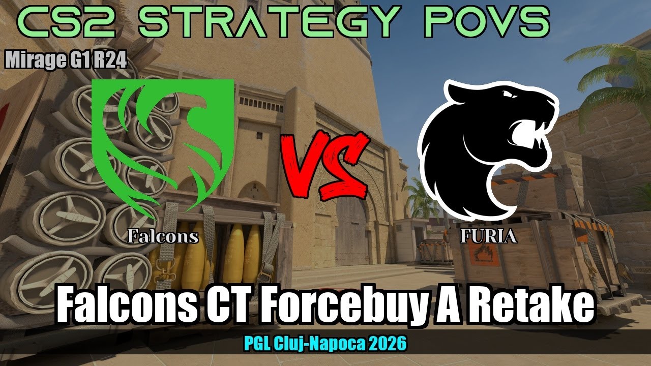 Falcons CT Forcebuy A Retake - Mirage G1R24 | Falcons | PGL Cluj-Napoca 2026