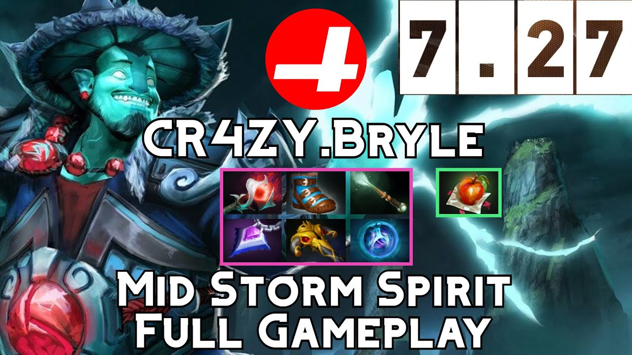 Storm Spirit | CR4ZY.Bryle | Mid Storm Spirit Full Gameplay | 7.27 Full Gameplay