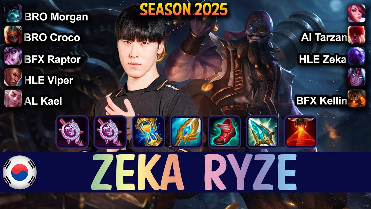 HLE Zeka RYZE vs SYNDRA Mid - Patch 25.11 KR Ranked | lolrec