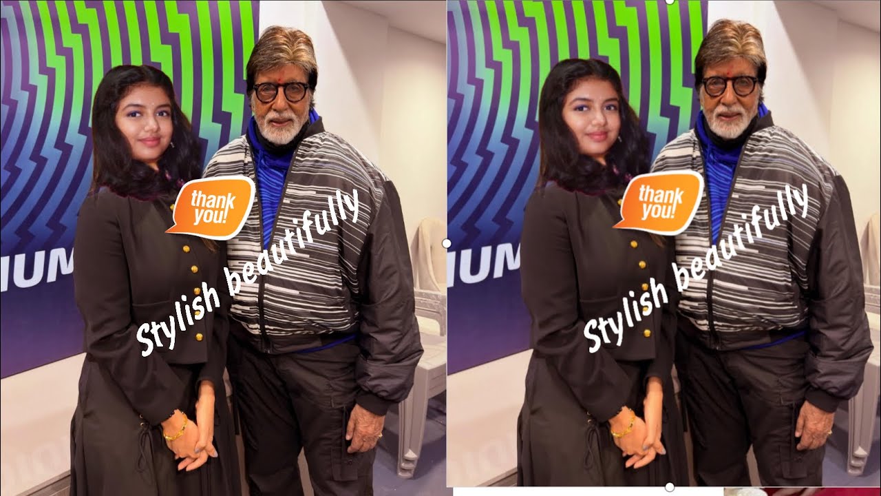 Aaradhya bachchan with daadu amitabh bachchan watching games,Aishwarya rai doing shooting! Busy