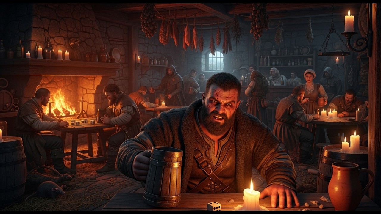 O noapte într-o tavernă în anul 1500 (reconstituire AI)