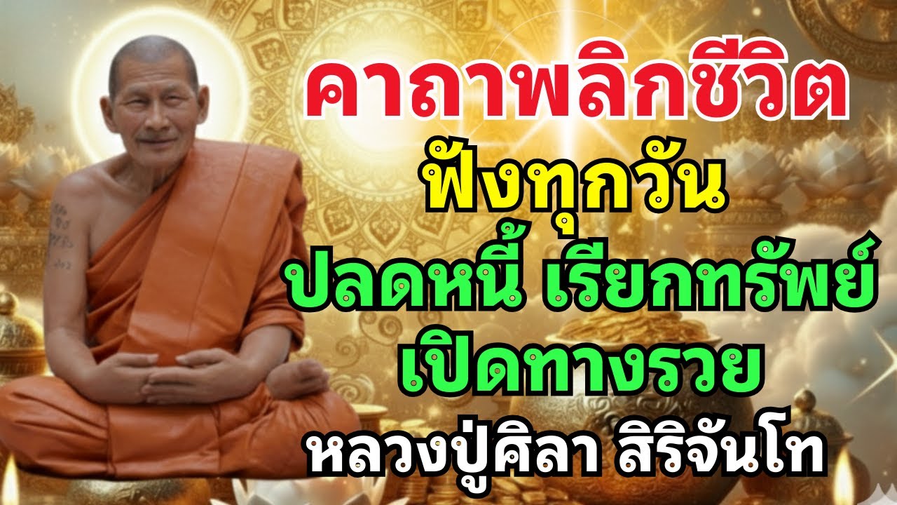คาถาพลิกชีวิต ฟังทุกวัน ปลดหนี้ เรียกทรัพย์ เปิดทางรวย | หลวงปู่ศิลา สิริจันโท