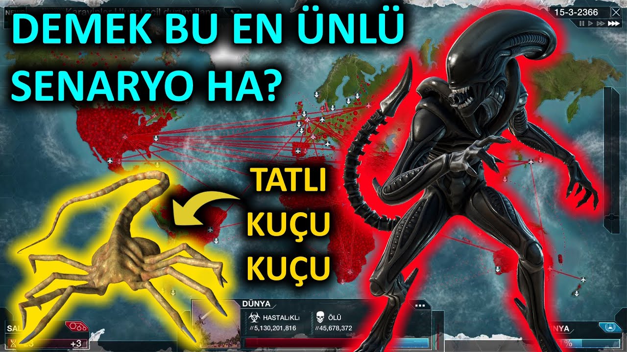 Plague Inc - En POPÜLER senaryoyu oynadım (Senaryo: Rise of the Xenomorphs) [Türkçe]