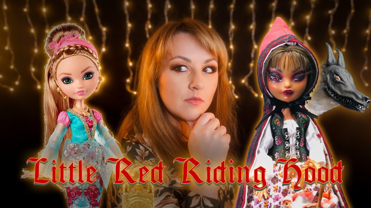 CUSTOM OOAK ART DOLL -  LITTLE RED RIDING HOOD / WOLF - Ever after high doll