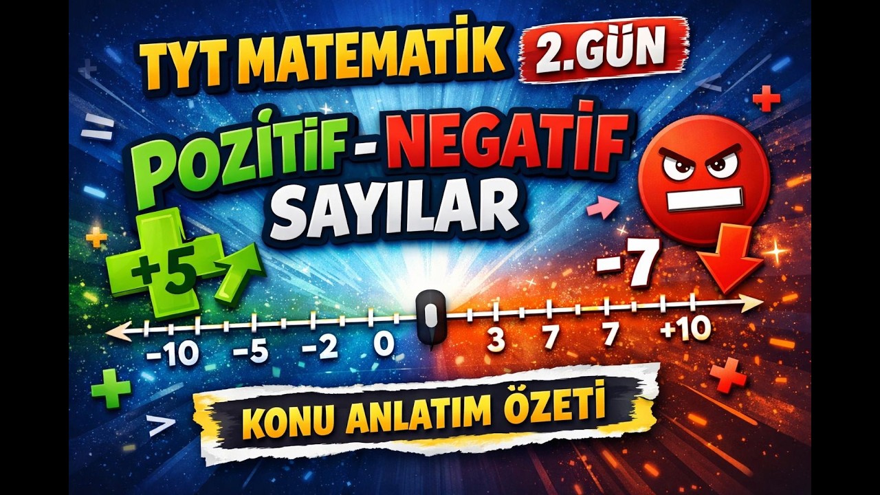 TYT Matematikte En Temel Konu! Pozitif–Negatif Sayılar Kolay Anlatım