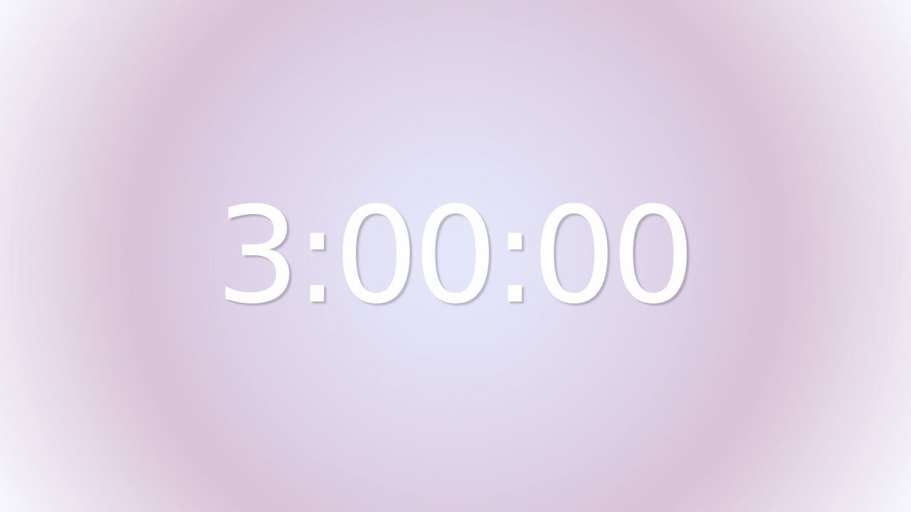 3H Soft Lavender Dream Whisper Timer | Gradient Countdown 💜 #E6E6FA #D8BFD8 #F8F8FF