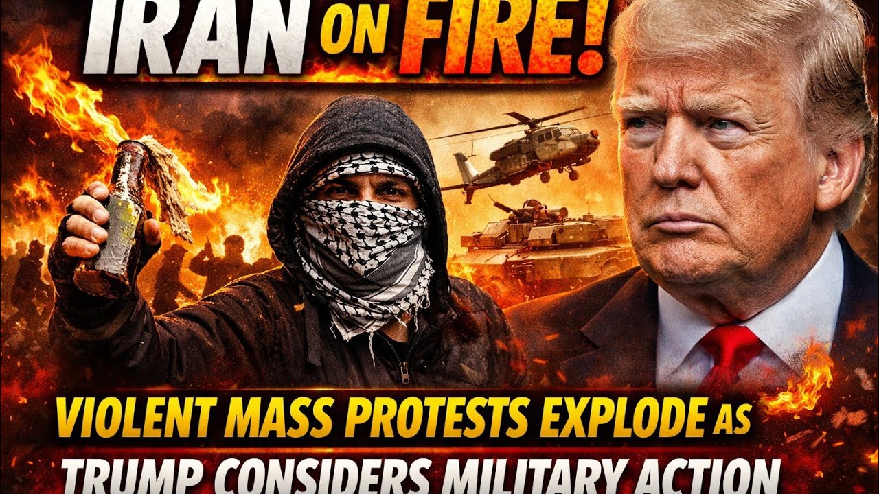 “Iran on Fire! Violent Mass Protests Explode as Trump Considers Military Action”