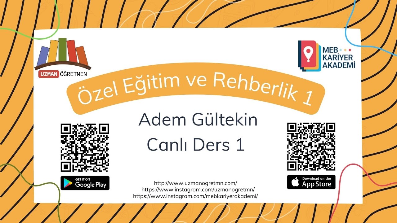 Uzman Öğretmenlik Sınavı Özel Eğitim ve Rehberlik Ders-1
