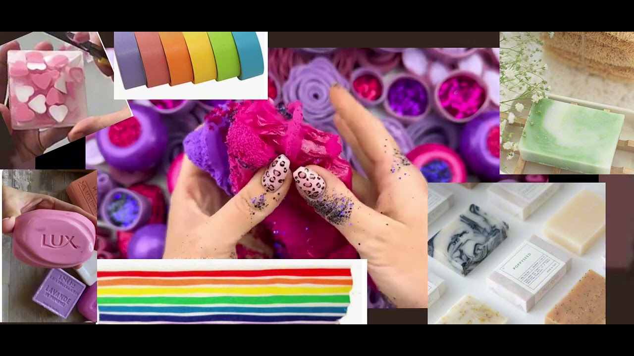 2:◤🧼🫧🕯️ASMR:Soap cutting/crushing clay[wax?]TW:sharp objects◥