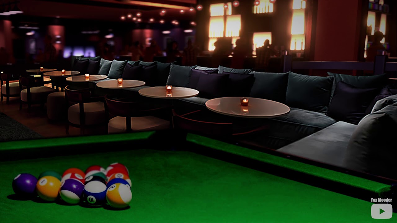 ASMR Bar Lounge People Music Sound Ambience 7 Hours 4K - Sleep Relax Focus Chill Dream