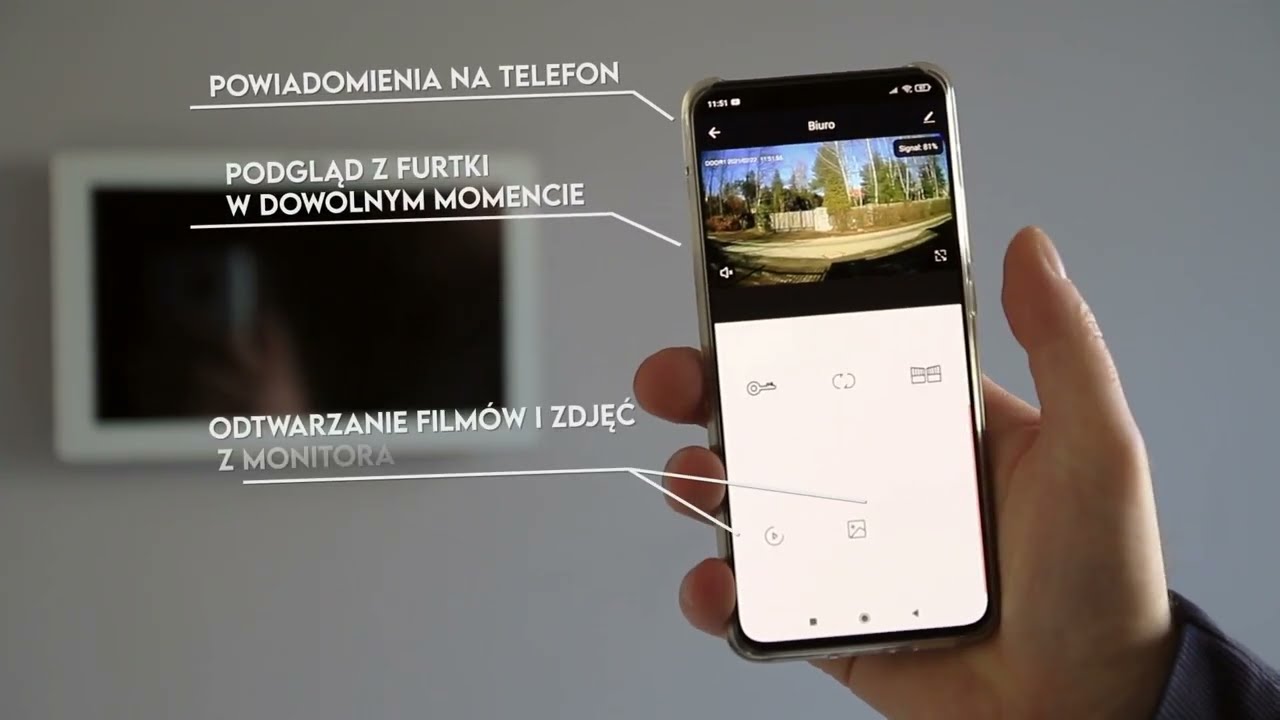5TECH Wideodomofon WiFi AHD VERUS Ekran dotykowy Aplikacja TUYA