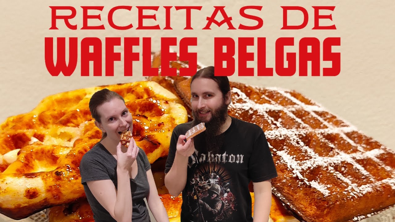 Receita de waffle de Bruxelas e de waffle de Liége