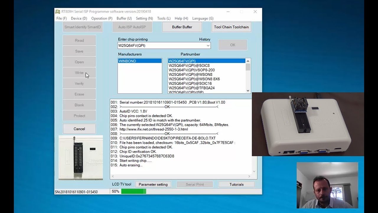 Programadora RT809H Instalação e Operação Básica