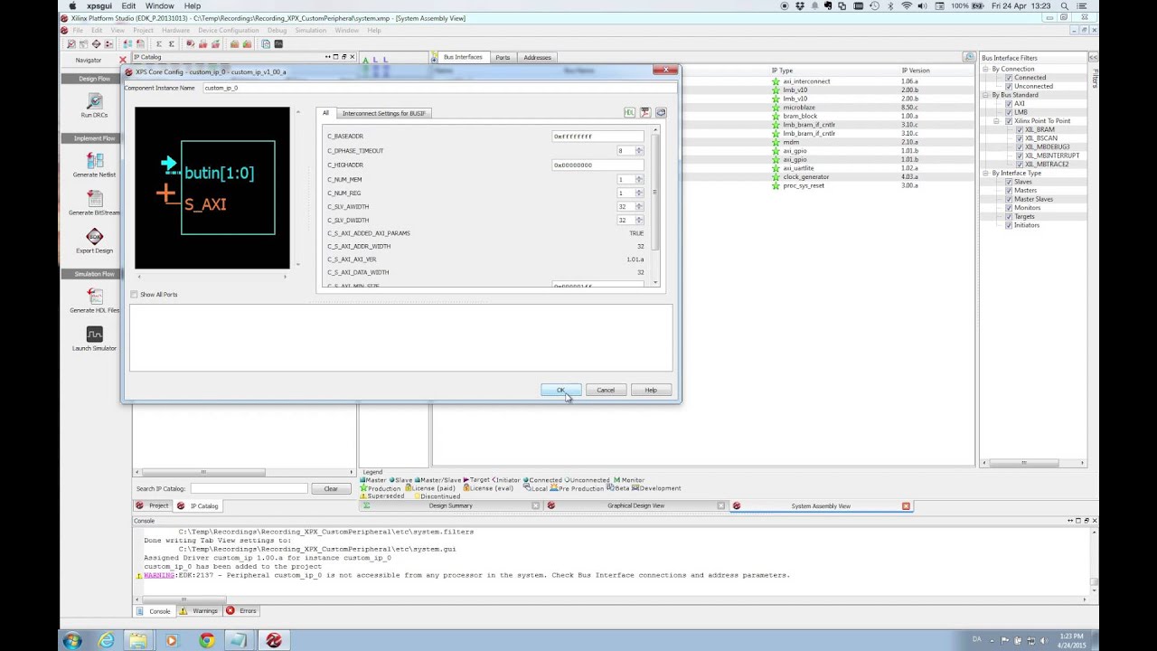 Xilinx XPS - Custom IP Part 2