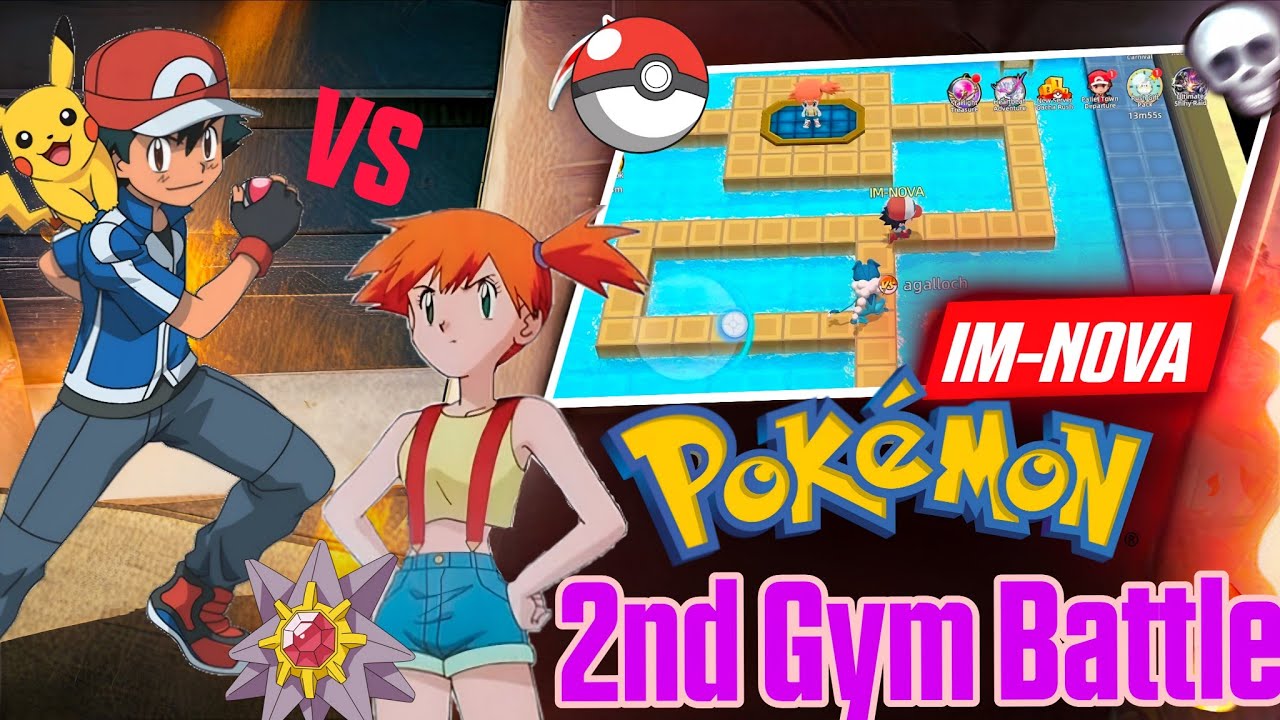 2nd Gym Battle with misty 🔥🔥 Battle against water type pokemon 💪🏻 #pokemon #pokemongo #new #pikachu 