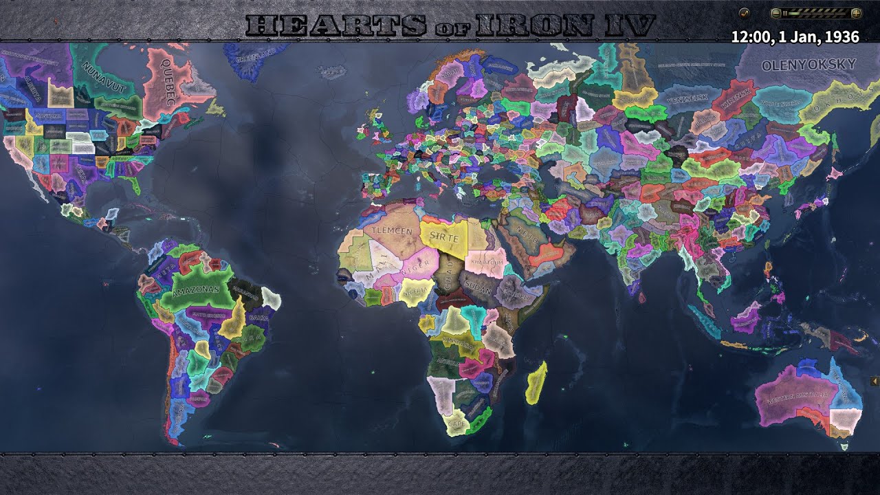 Every State Independent World Battle Royale - Hoi4 No Step Back Timelapse