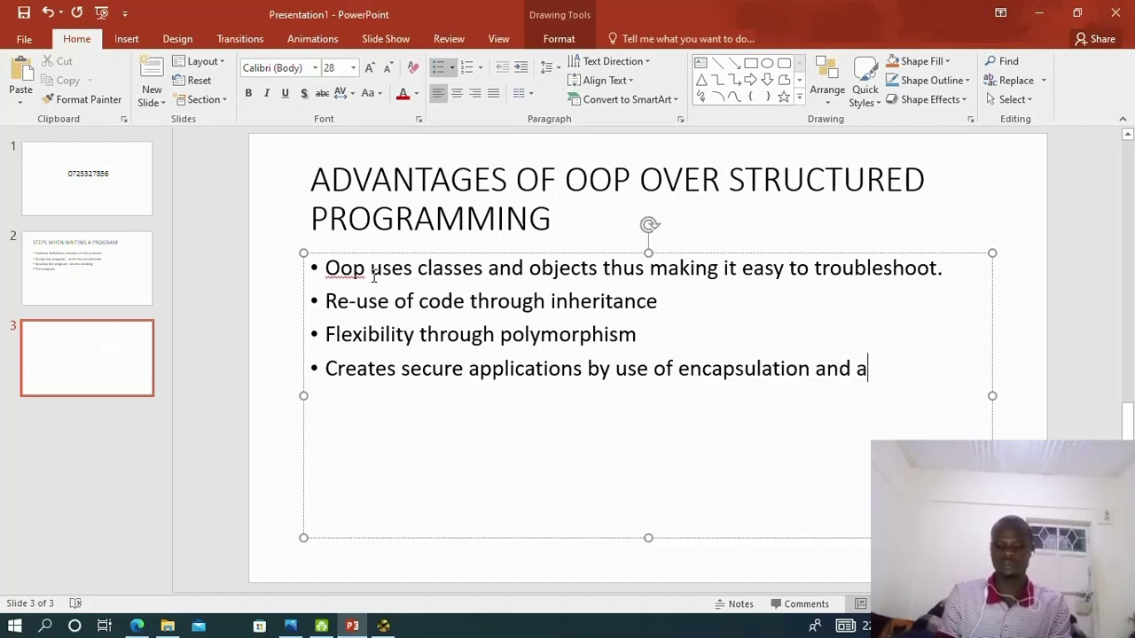 object oriented programming Nov 2021 knec revision