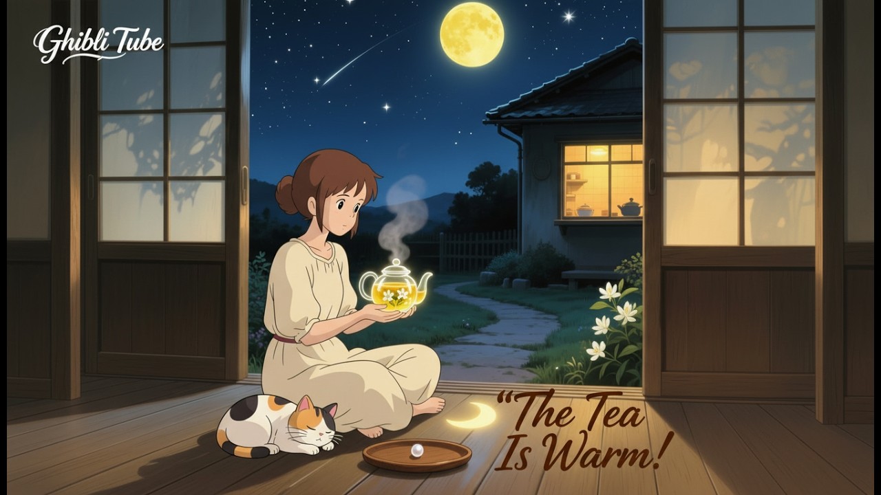 Moonlight and jasmine tea – A quiet moment of reflection before the day ends 🌙