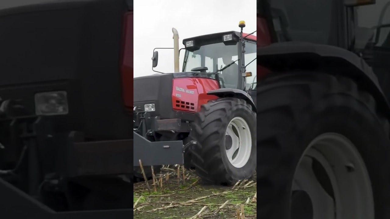 VALTRA VALMET 8150 OPEN PIPE // Cr: Nieuwe Oogst, POAH //  #dieselpower #farming #openpipe #shorts