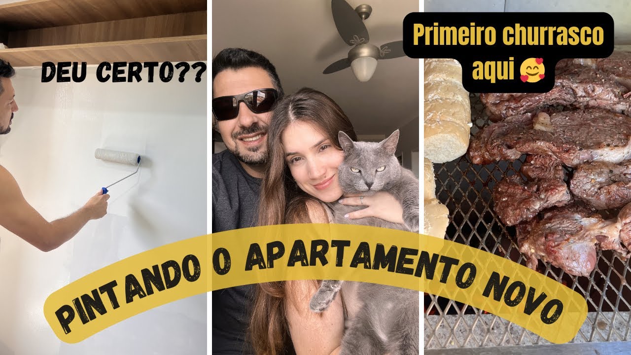 DIÁRIO DE OBRA 02 - Pintando o apartamento novo *SOZINHOS* // estreamos a churrasqueira 