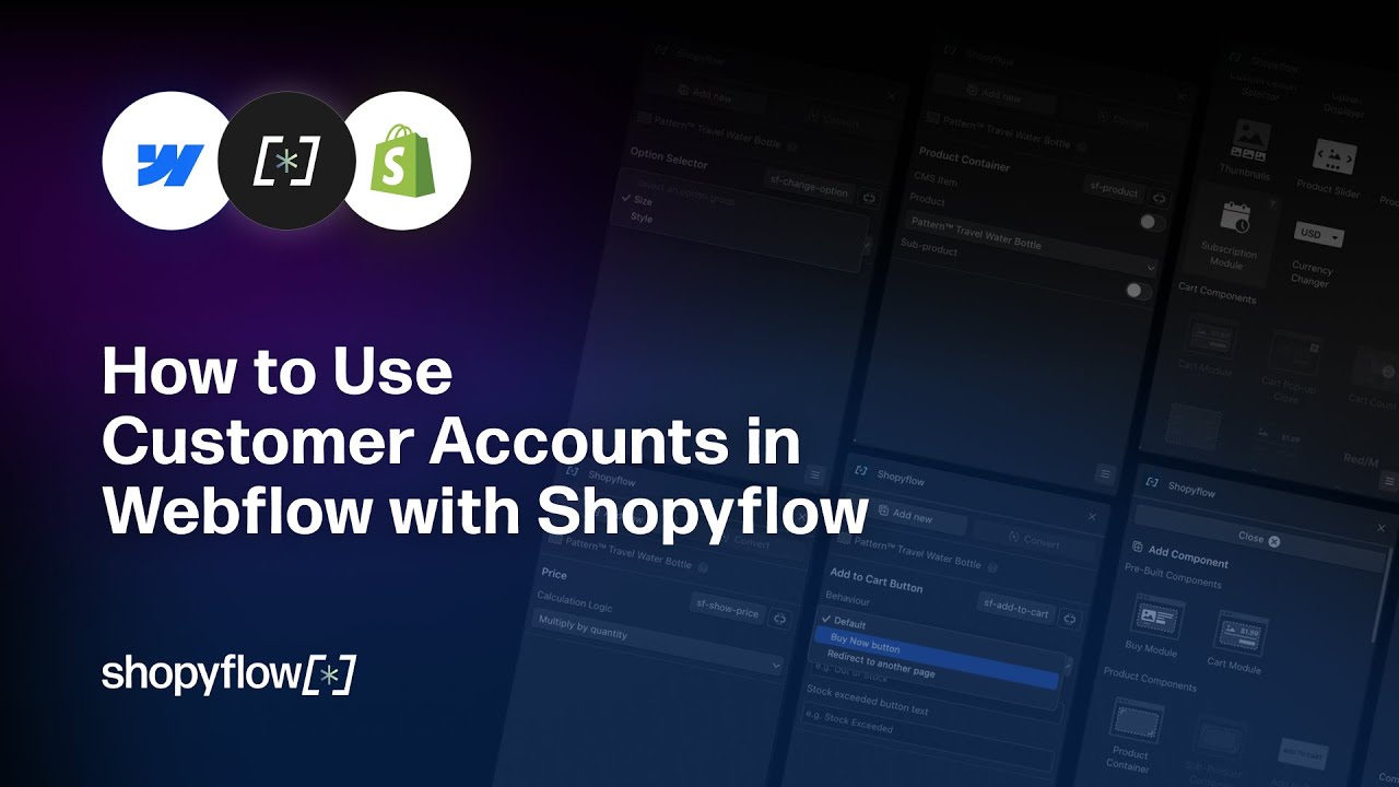How to Use Shopify Customer Accounts in Webflow with Shopyflow