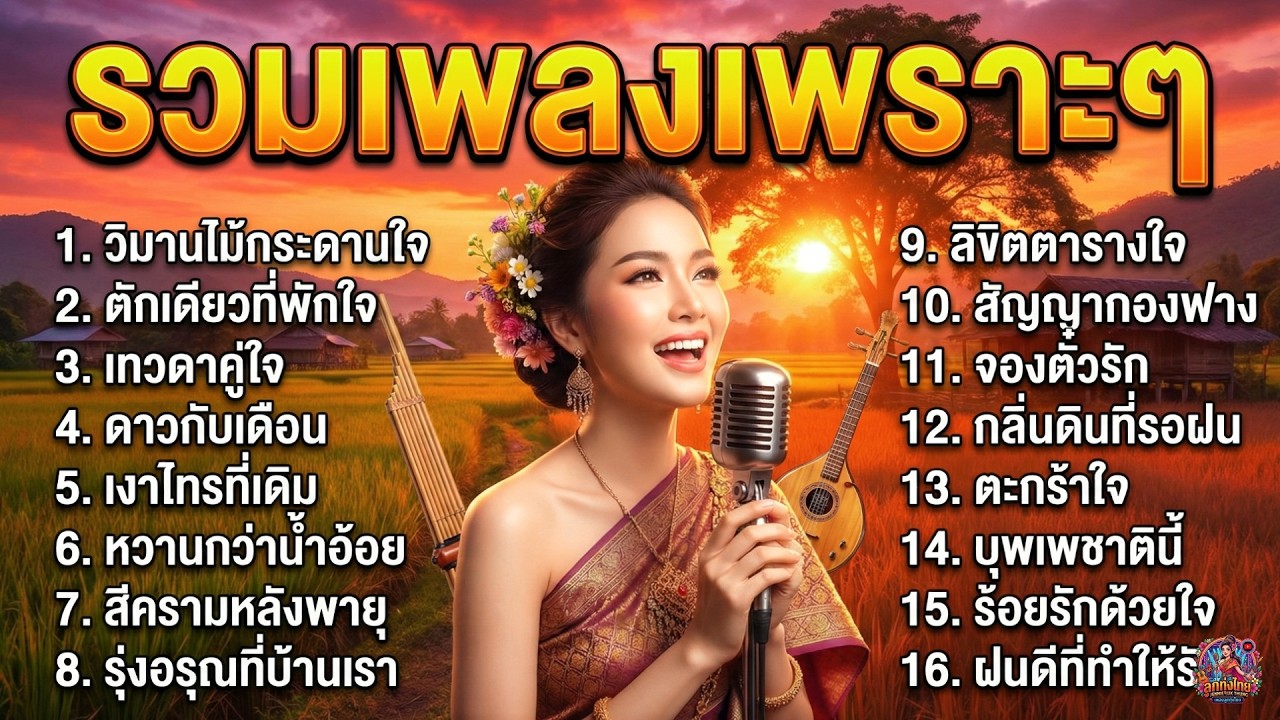 รวมเพลงเพราะๆ อารมณ์รักอบอุ่น เพลงลูกทุ่ง ฟังสบาย ฟังเพลินทั้งวัน