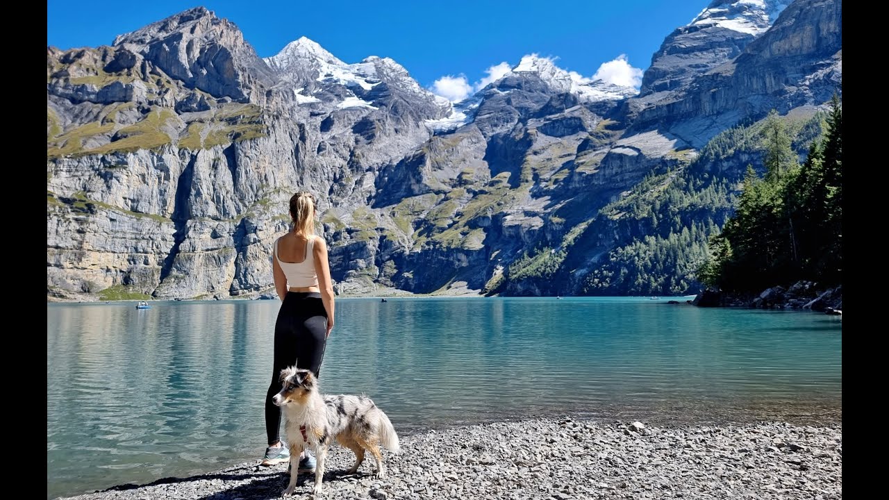 Dovolená se Shelby - 3. část - jezero Oeschinensee a přehrada Lünersee